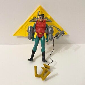 Vintage 1993 Kenner Batman The Animated Series Robin with Turbo Glider